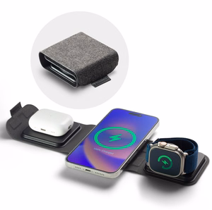 mophie 3in1 MagSafe -matkalaturi EU-adapterilla, musta