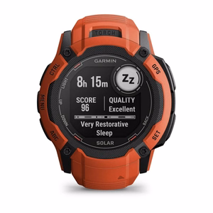 Garmin Instinct 2X Solar 2,79 cm (1,1") MIP, 50 mm, digitaalinen 176 × 176 pikselin kosketusnäyttö, punainen, GPS (satelliitti)