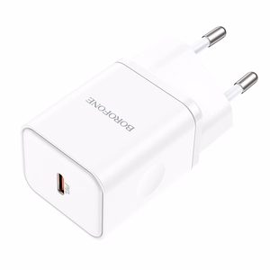 Borofone Wall charger BN6 Field - Type C - QC 3.0 PD 20W white