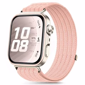 Tech-Protect nailonranneke Huawei Watch Fit 3 / 4 / 4 Pro / 5 / 5 Pro - vaaleanpunainen