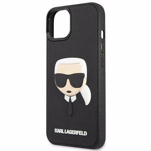 Karl Lagerfeld KLHCP14MKH3DBK iPhone 14 Plus 6.7 "musta / musta kovakotelo 3D kumi Karl's Head".