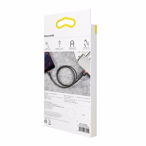 Baseus Cafule USB Lightning -kaapeli 2,4A 1 m (punainen ja musta)