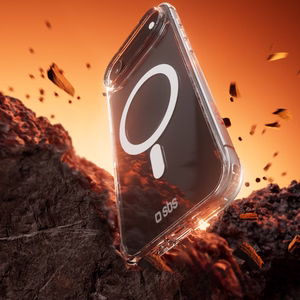 SBS Extreme Mag Suojakuori D3O-teknologialla iPhone 17 Air:lle - läpinäkyvä