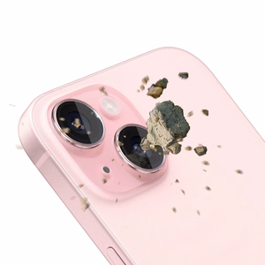 3mk Lens Protection Pro vaaleanpunainen kameran suoja iPhone 15:lle