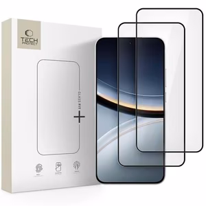 Tech-Protect Glass Fit+ 2 kpl karkaistu lasi Xiaomi Poco F7 5G:lle - musta