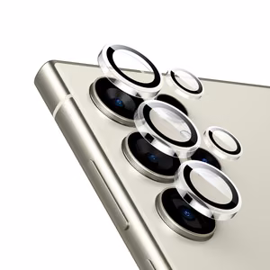 Crong Lens Ring karkaistu kameran linssisuoja Samsung Galaxy S24 Ultra -laitteelle, läpinäkyvä