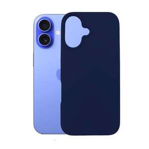 Tummansininen 3mk Silicone Case -silikonikuori Apple iPhone 16 -puhelimelle