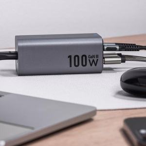 Pöytälaturi Forcell F-Energy GaN III 2 x USB C + 2 x USB A QC4.0 PD 5A 100W VT-49 harmaa