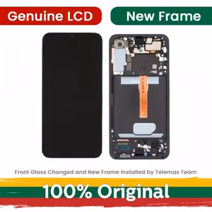 LCD-näyttö, yhteensopiva Samsung S906 S22 Plus kehyksellä / Phantom Black (Uusittu: Telemax)
