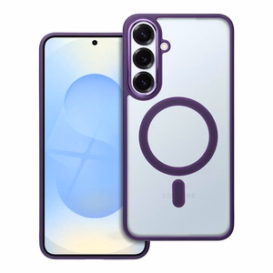 Case for Samsung S25 PLUS Matte Mag Cover compatible with MagSafe purple