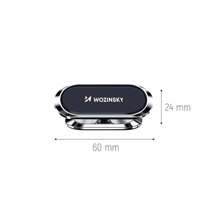 Wozinsky itseliimautuva Magneettinen auton kiinnike 360 kojelautaan hopeinen (WMH-06)