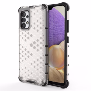 Honeycomb case armored cover with a gel frame for Samsung Galaxy A13 5G transparent