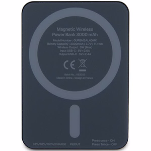 Varavirtalahde Mercedes Stars Pattern MagSafe 5W 3000mAh - musta