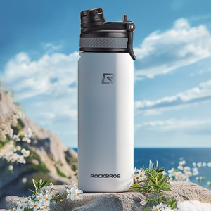 Rockbros 35210029005 lämpöeristetty pyöräjuomapullo 550 ml - valkoinen
