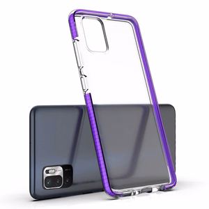 Spring Case kirkas TPU geeli suojakuori värikäs kehys Xiaomi Redmi Note 10 5G / Poco M3 Pro musta