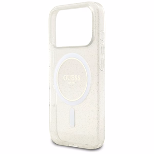 Guess IML Glitter Pearl Strap MagSafe -kuori iPhone 17 Pro - läpinäkyvä