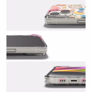 Ringke Fusion Design panssaroitu suojakotelo geelikehyksellä iPhone 14 Plus -puhelimelle läpinäkyvä (kukka) (FD637E31)