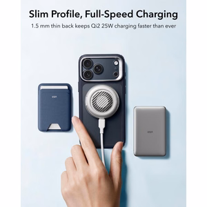 ESR Classic Hybrid MagSafe -suojakuori telineellä iPhone 18 Pro / 17 Pro -malleille, tummansininen