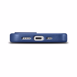 iCarer Case Nahkakotelo iPhone 14:lle luonnonnahasta valmistettu sininen (WMI14220705-BU) (MagSafe-yhteensopiva)