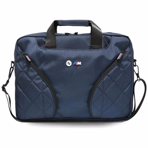BMW Nylon Pockets & Metal Logo 16" Kannettavan laukku - laivastonsininen