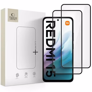 Tech-Protect Glass Fit+ 2 kpl Karkaistu lasi Xiaomi Redmi 15 4G / 5G:lle - musta