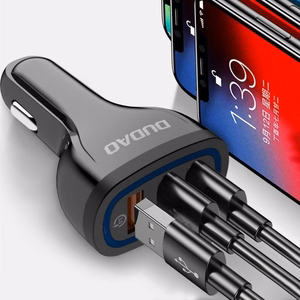 Car charger Dudao (R7S) (3xUSB) (2.4A;18W) white