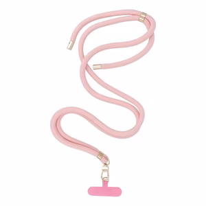 SWING (8mm) Phone lanyard, adjustable length / cord 165cm (max 82.5cm in loop) / shoulder or neck - light pink