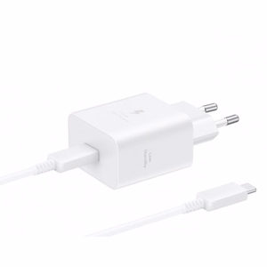 Laturi Samsung EP-T4511XWEGEU 45W USB-C + USB-C / USB-C -kaapeli 1.8 m, valkoinen