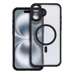 Suojakuori iPhone 16 PLUS:lle Full Matte Mag Cover yhteensopiva MagSafe musta