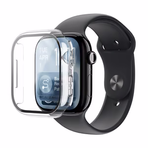 AmazingThing Radix Karkaistu lasi -näytönsuoja kotelolla Apple Watch Series 11 46mm:lle - läpinäkyvä