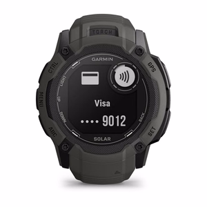 Garmin Instinct 2X Solar digitaalinen GPS-älykello, 2,79 cm (1,1"), MIP, 50 mm, 176 × 176 pikseliä, kosketusnäyttö, grafiitti, satelliitti-GPS