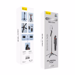 Blavec Selfie Stick Aluminium Fusion P-09 Tripod + Remote Control 1.8m (SSFP09-TRB18) Black