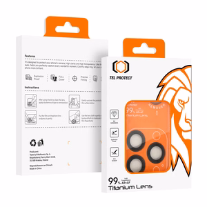 Tempered glass Tel Protect Titanium Lens 99% AR on camera for Iphone 13 Pro/13 Pro Max black (lens 3 pcs)