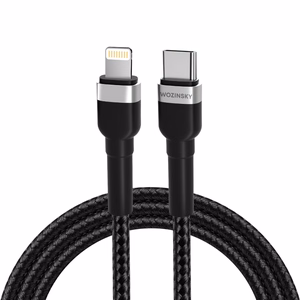 Wozinsky WNBCL1 Lightning / USB-C PD 30W -kaapeli 1 m - musta