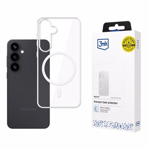 3mk MagCase Suojakuori Samsung Galaxy S25+:lle läpinäkyvä