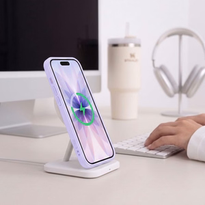 Tech-Protect MagPeak MagSafe CC  iPhone 17 kuori, matta violetti