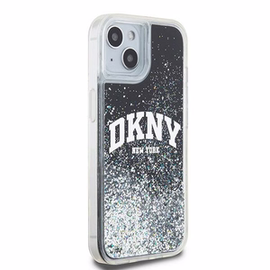 DKNY suojakuori iPhone 15 6,1' HC DKHCP15SLBNAEK musta HC nestemäiset kimalteet kaarilogolla