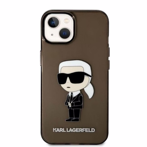 Karl Lagerfeld Ikonik Karl suojakuori iPhone 14 Plus:lle - musta
