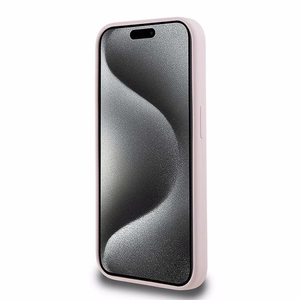 Karl Lagerfeld Silikoninen Karl & Choupette MagSafe Suojakuori iPhone 15 Pro Maxille - vaaleanpunainen