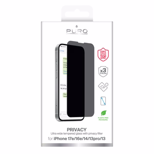Puro Privacy Karkaistu lasi iPhone 16e/17e:lle