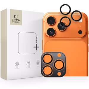 Tech-Protect Camring Fit+ Kamerasuojus iPhone 14 Pro / Max / 15 Pro / Max / 16 Pro / Max / 17 Pro / Max:lle - Musta