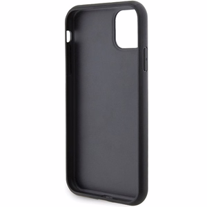Karl Lagerfeld KLHCN61GSAKCPK HC Gripstand Saffiano KC Pins -suojakuori iPhone 11:lle - musta