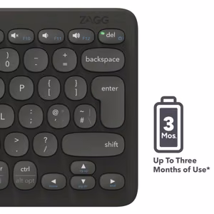 ZAGG Pro Keyboard 12 inch, hiilenharmaa, Nordic (langaton lataus latausalustalla)