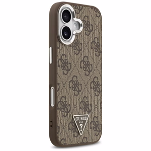 GUESS suojakuori iPhone 17 MagSafe-yhteensopiva PU 4G W/Triangle Logo SL - ruskea
