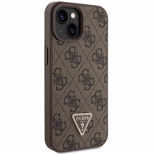 Guess case for iPhone 15 Plus 6,7" GUHCP15MP4TDSCPW brown hardcase Crossbody 4G Metal Logo