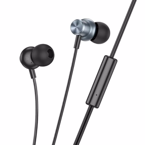 Hoco M110 langalliset nappikuulokkeet Jack 3,5mm - harmaa