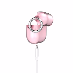 Speck Presidio Clear case for Apple AirPods 3, with Microban antimicrobial protection, Icy Pink