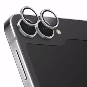 Uniq Optix Aluminium Tempered Glass linssille aplikaattorilla Samsung Galaxy Z Flip 6 - valkoinen