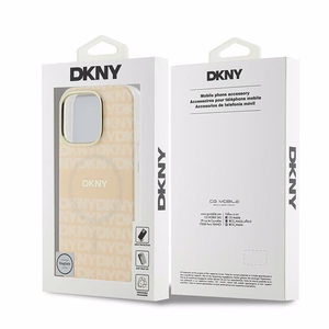 DKNY Repeat Texture Pattern Stripe iPhone 16 Pro Max:lle Suojakuori - Vaaleanpunainen