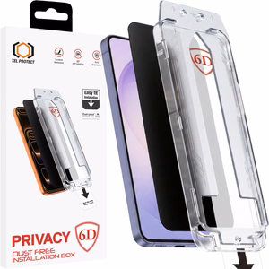 Tel Protect Dust-Free Easy Fit Privacy Full Glue 6D karkaistu lasi Samsung Galaxy S26 Plus musta (sormenjäljen avauksella)